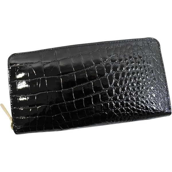 Amazon | 【ヘンローン社製】 クロコダイル 財布 本物 ブラック